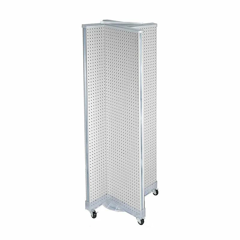 Azar Displays Pegboard Floor Display Pinwheel Spinner, 60" x 16", White (700421-WHT)