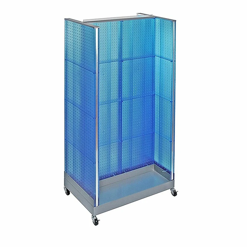 Azar Displays H-Shaped Pegboard Display, 66" x 36", Blue (700432-BLU)