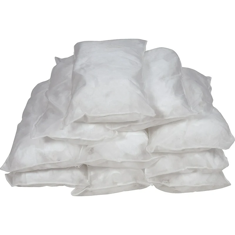 Zenith Safety Sorbents Pillows, Oil Only, 18" L x 8" W, 10 Pack