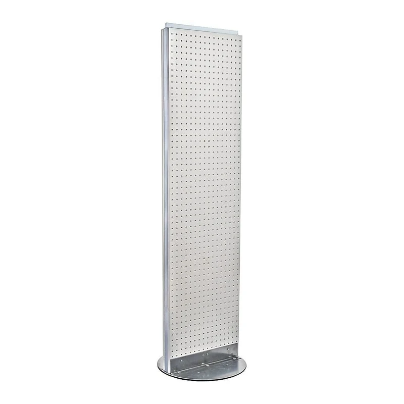 Azar Displays Pegboard Freestanding Floor Display, 16" x 60", White (700250-WHT)