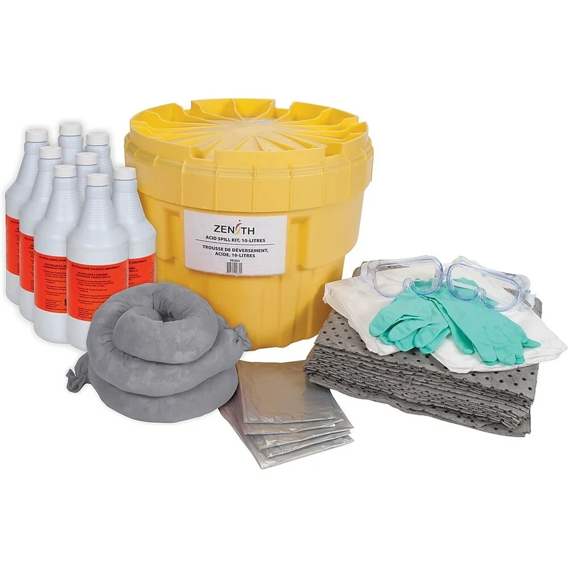 Zenith Safety 20-Gallon Acid Spill Kits, With Polyethylene Container