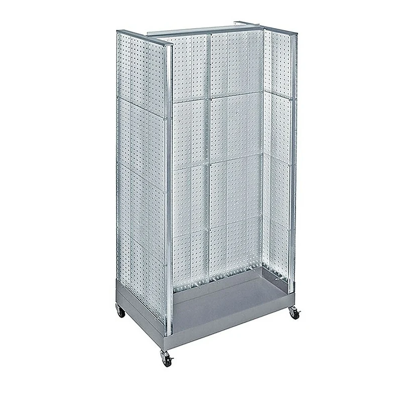 Azar Displays H-Shaped Pegboard Display, 66" x 36", Clear (700432-CLR)
