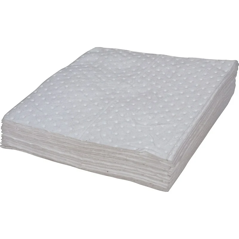 Zenith Safety Bonded Sorbent Pads, Oil Only, Heavy, 15" L x 17" W, 25 Pack