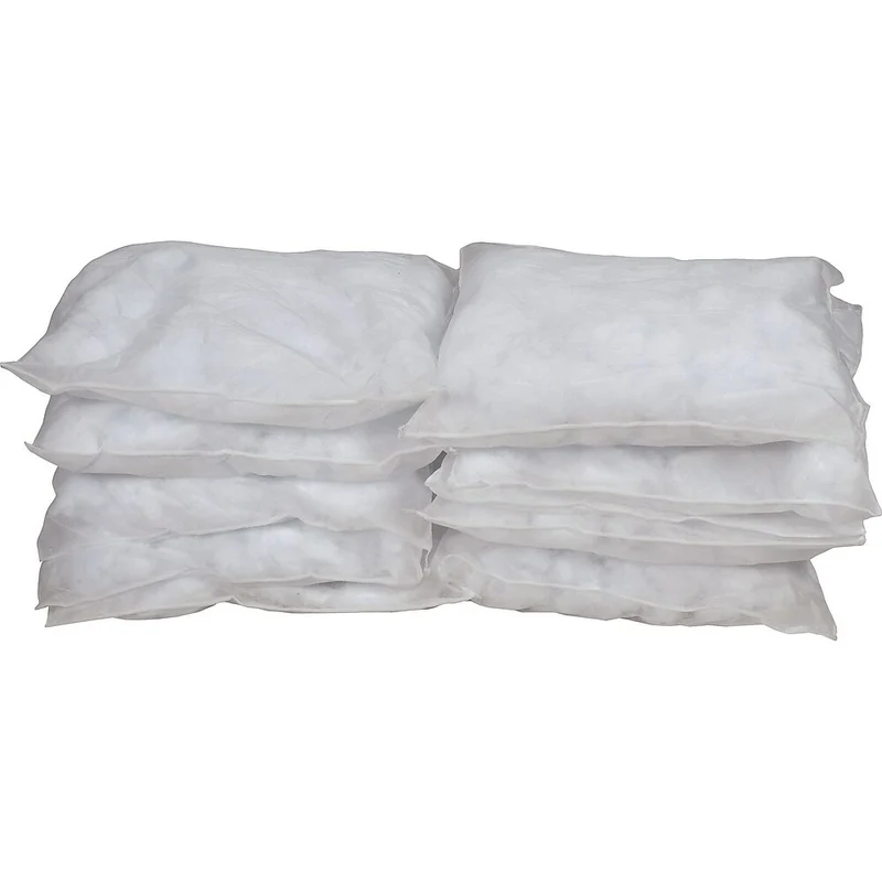 Zenith Safety Sorbents Pillows, Oil Only, 18" L x 18" W, 10 Pack