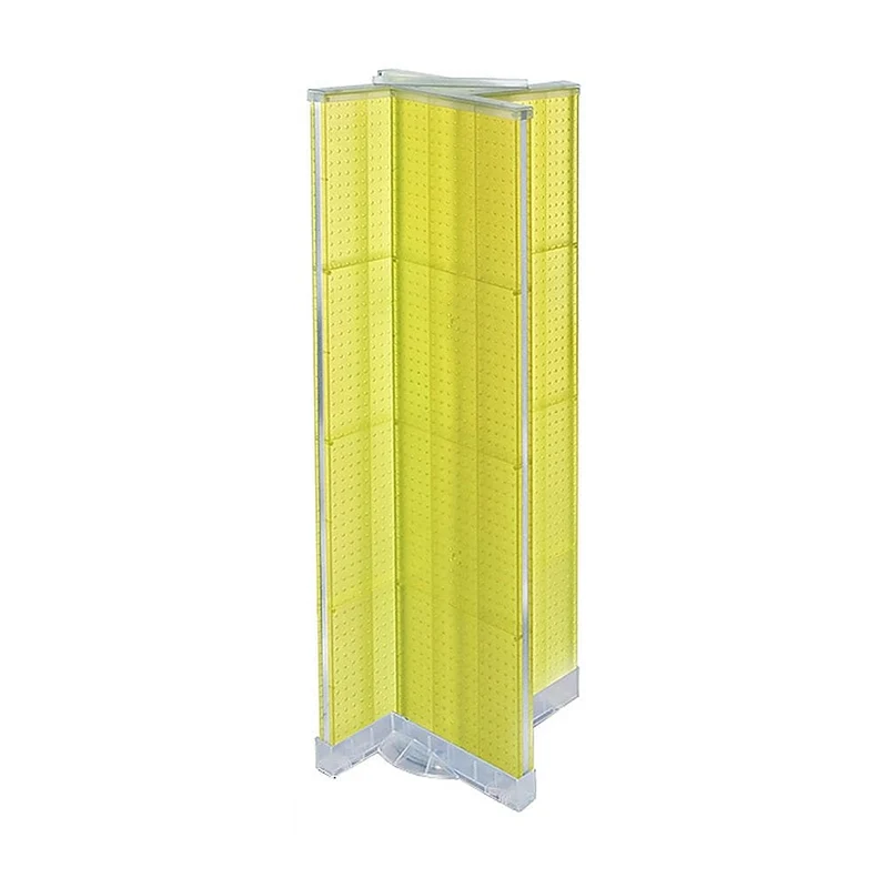 Azar Displays Pegboard Floor Display Pinwheel Spinner, 16" x 60", Yellow (700420-YEL)