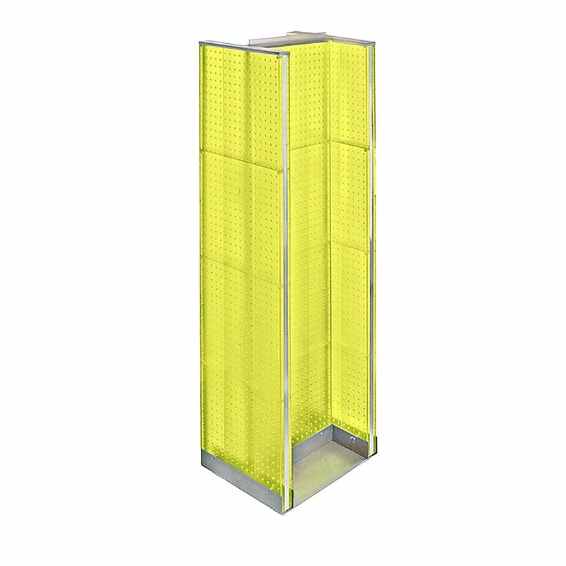 Azar Displays Pegboard Floor Display H-Spinner, 60" x 16", Yellow (700430-YEL)