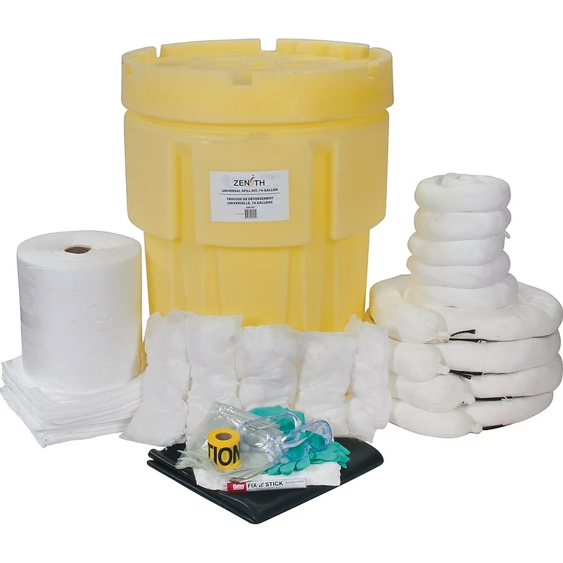 Zenith Safety 95-Gallon Industrial Spill Kits, Oil Only, With Overpack Drum