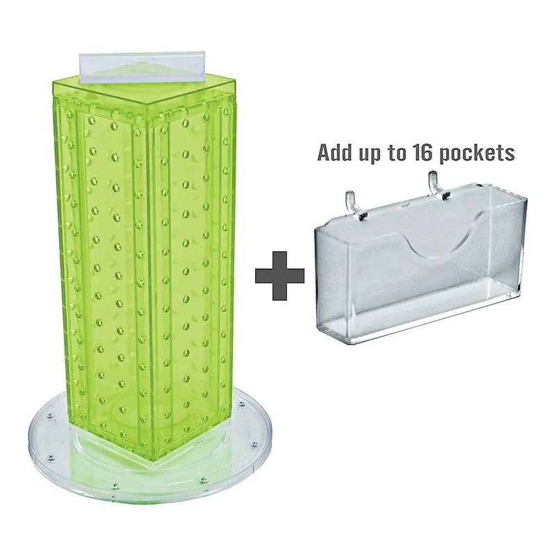 Azar Displays Pegboard Counter Gift Card Holder, 13" x 4", Green (700229-GRE)