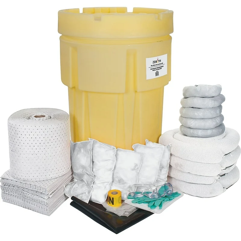 Zenith Safety 95-Gallon Spill Kits, Oil Only, With Overpack Drum