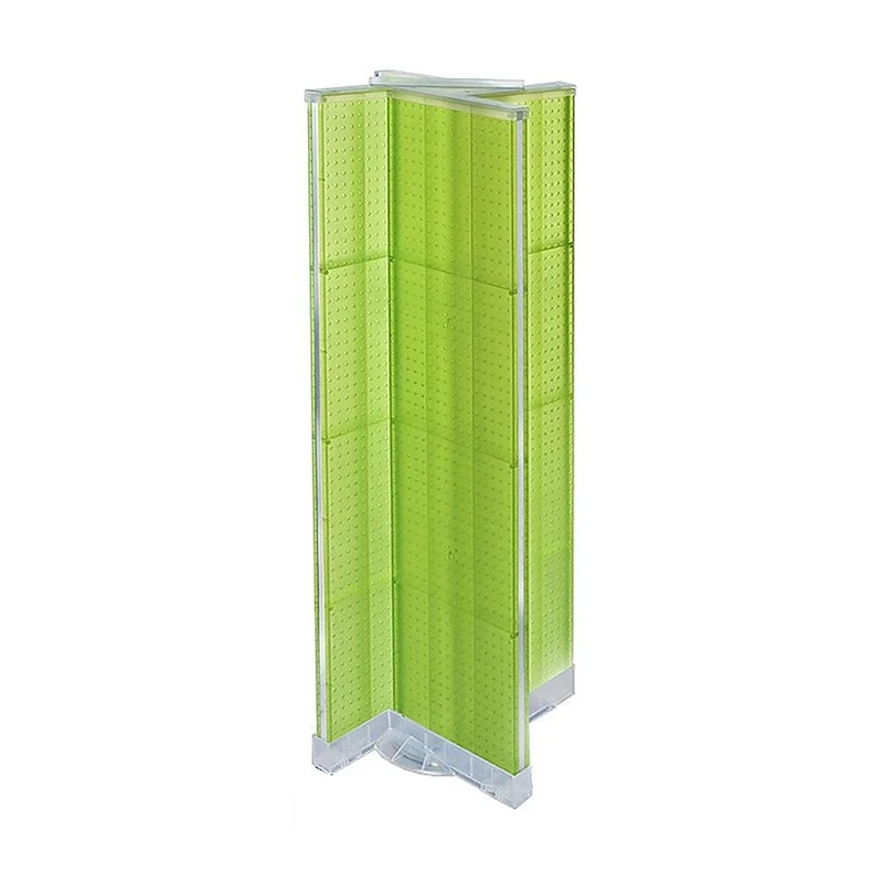 Azar Displays – Présentoir de plancher rotatif à panneaux perforés, 16 x 60 po, vert (700420-GRE)