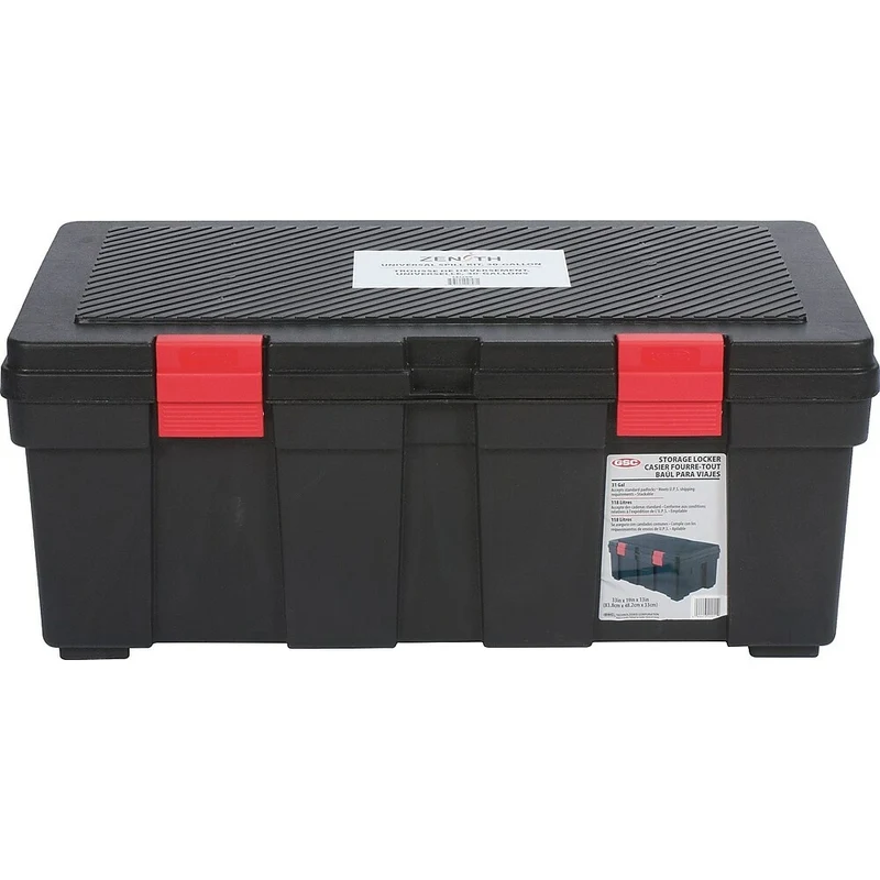 Zenith Security – Boîte à outils en cas de déversement, 31 gallons, universel, avec bac de rangement