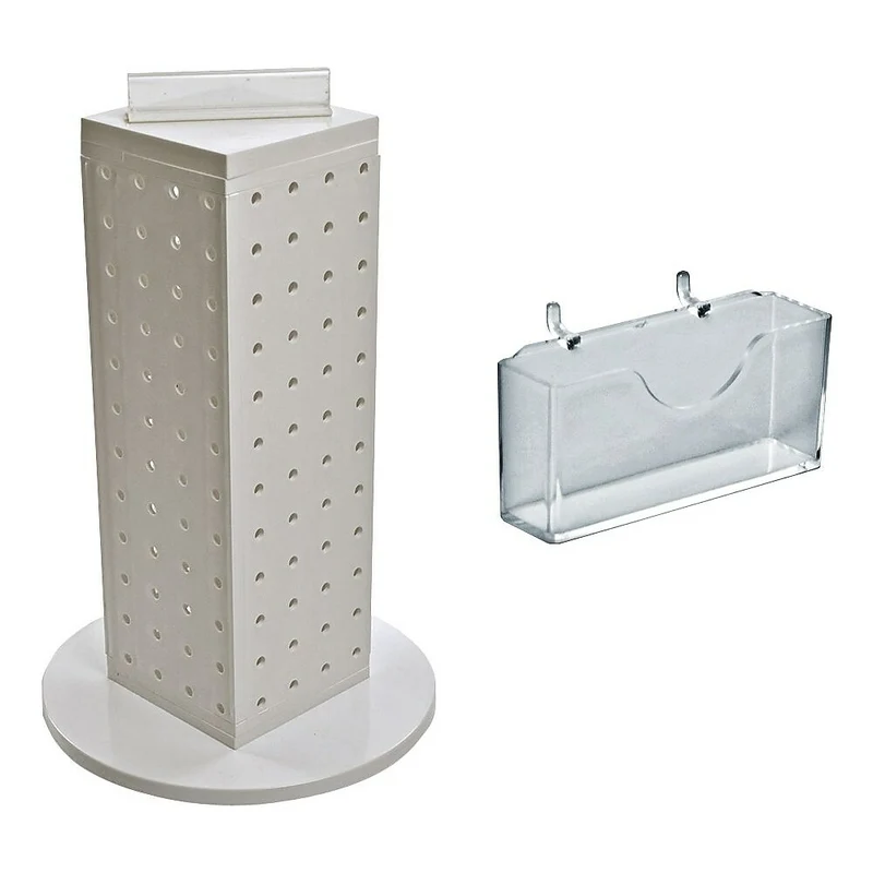Azar Displays Pegboard Counter Gift Card Holder, 13" x 4", White (700229-WHT)