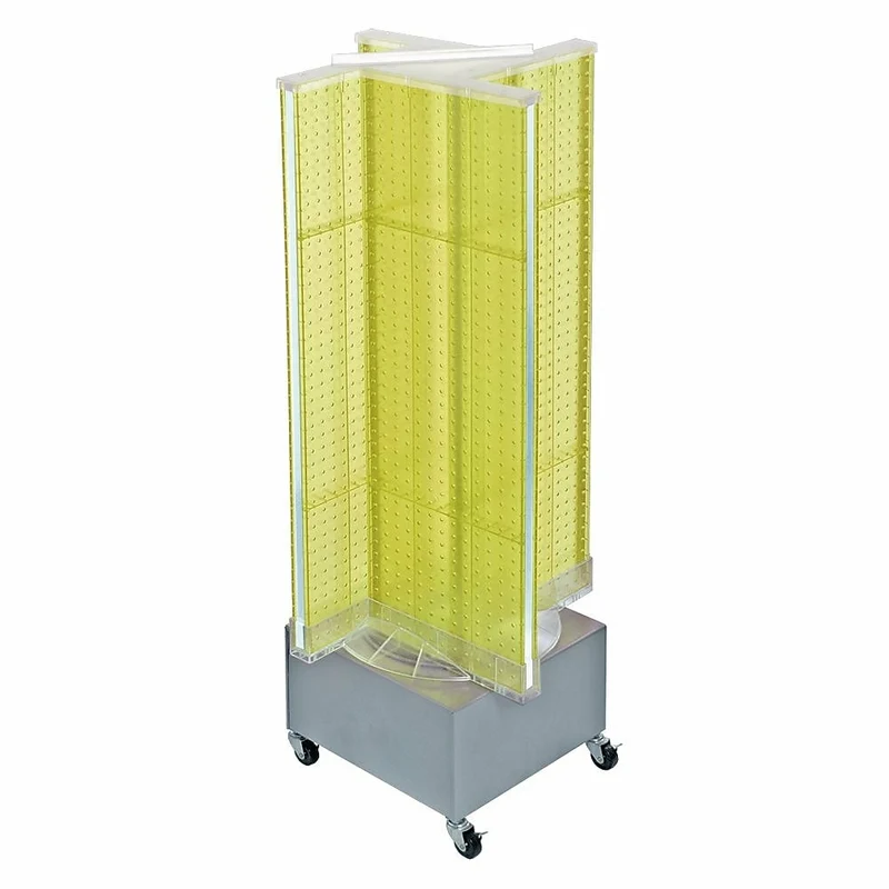 Azar Displays Pegboard Floor Display Pinwheel Spinner, 54" x 13.5", Yellow (700445-YEL)