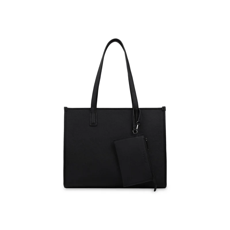 Bugatti - Sac fourre-tout Astoria en Saffiano pour ordinateur portable jusqu’à 15,6 po – Noir
