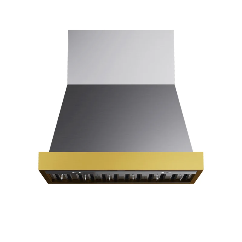 KUCHT KRH36SG 36" 900 CFM Wall Mounted Range Hood - Stainless Steel/Gold
