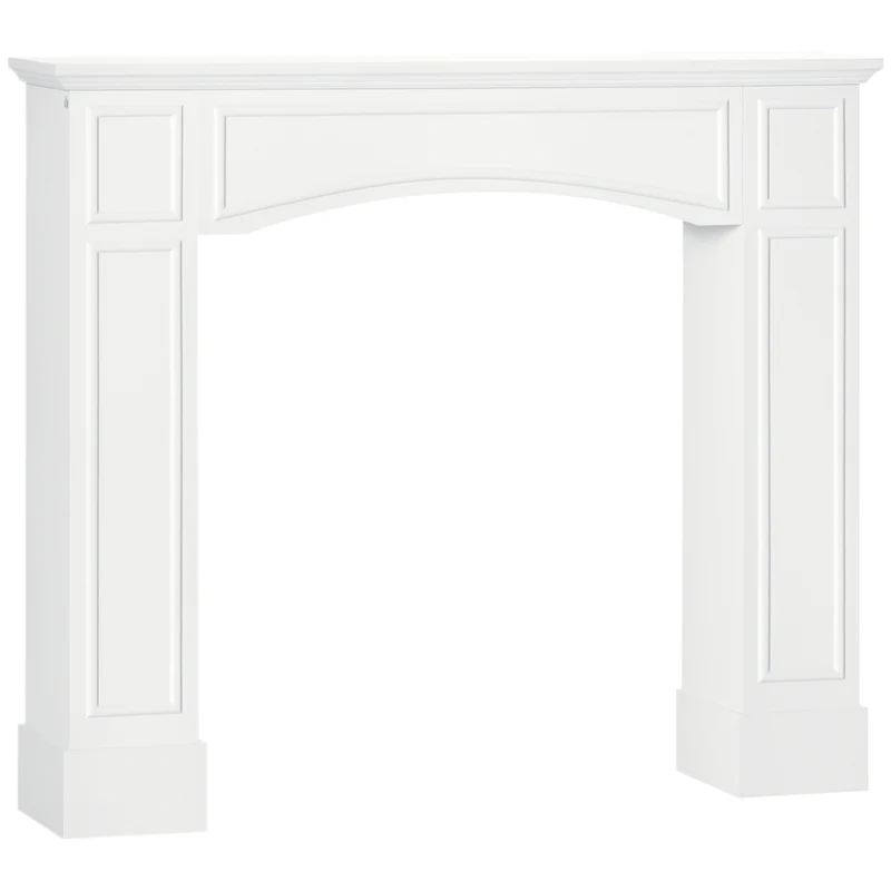 HOMCOM - Manteau de foyer 29 po pour entourage de foyer, blanc