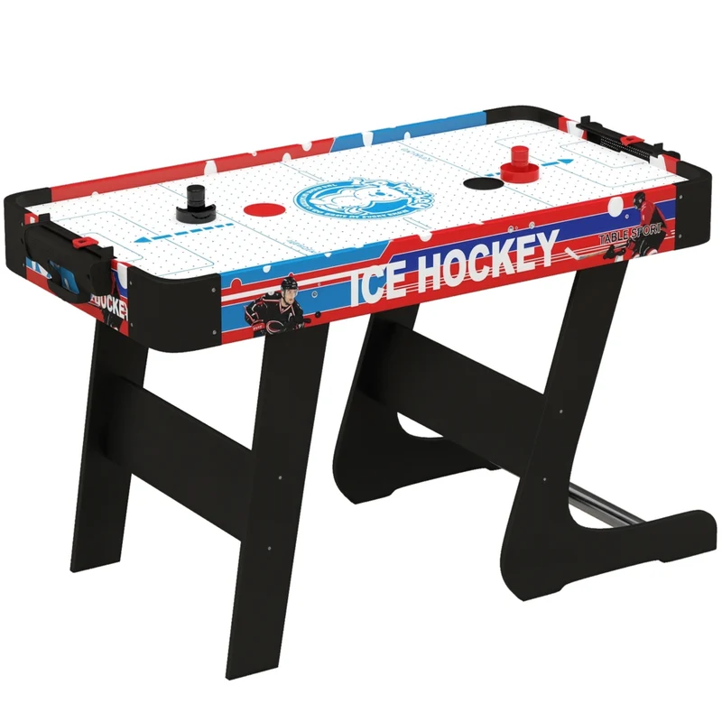 Soozier - Table De Air Hockey 40 Po Avec 2 Palets- 2 Poussoirs - Table D’Arcade Pliante