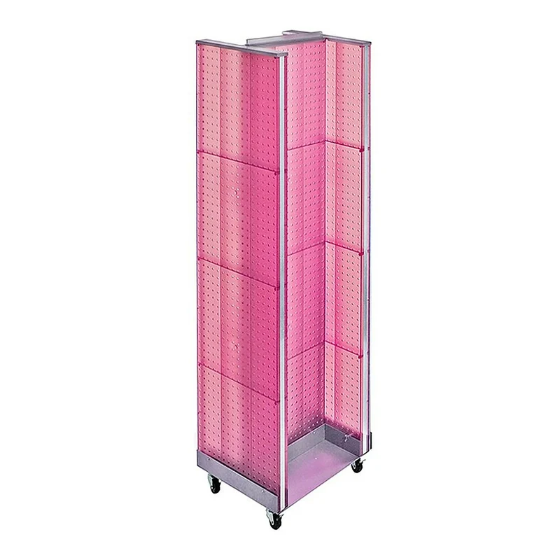 Azar Displays – Présentoir de plancher en H, 60 x 16 po, rose (700431-PNK)