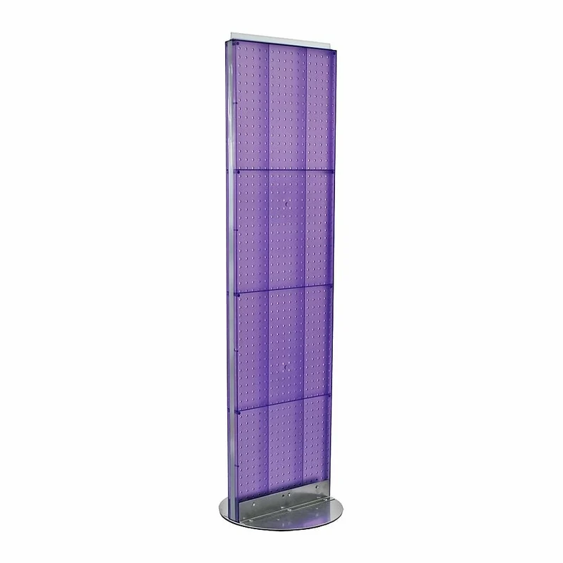 Azar Displays Pegboard Freestanding Floor Display, 16" x 60", Purple (700250-PUR)