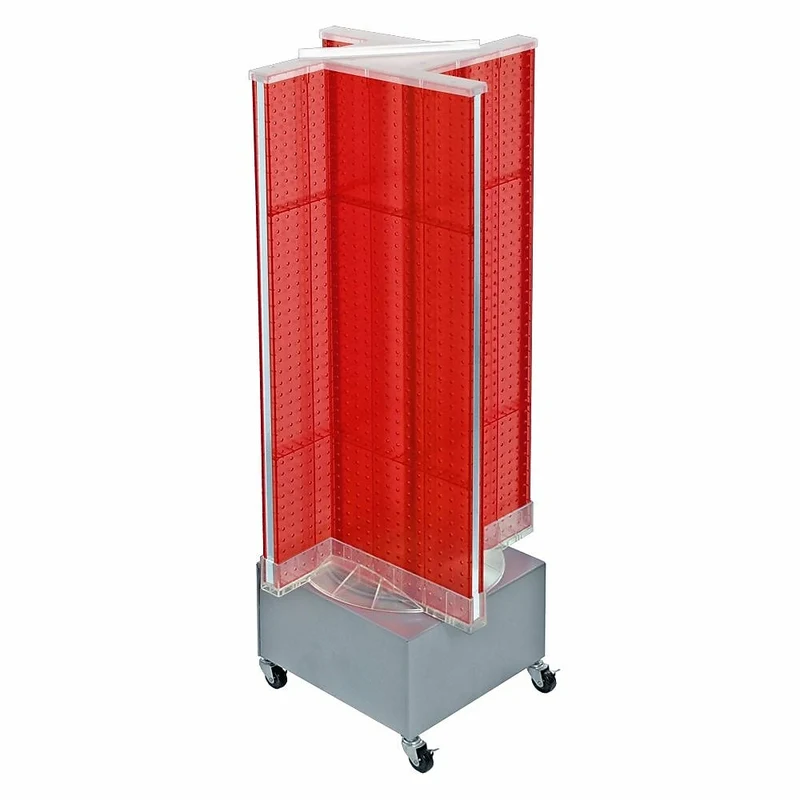 Azar Displays Pegboard Floor Display Pinwheel Spinner, 54" x 13.5", Red (700445-RED)