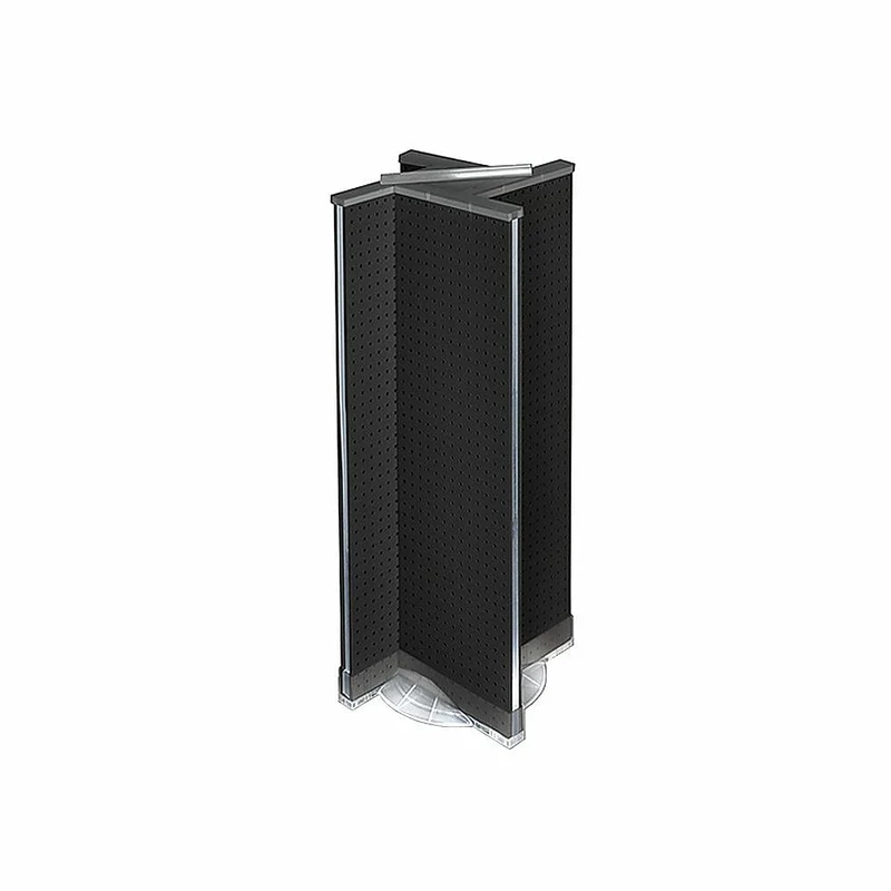 Azar Displays – Présentoir rotatif en panneau perforé en plastique, 13,5 x 44 po, noir (700444-BLK)