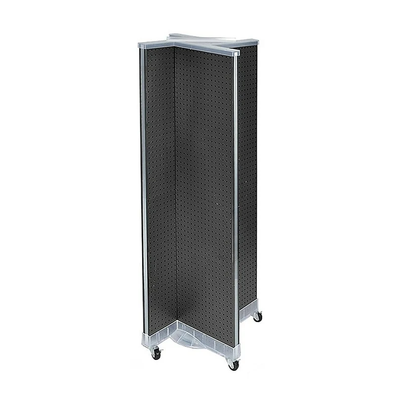 Azar Displays Pegboard Floor Display Pinwheel Spinner, 60" x 16", Black (700421-BLK)