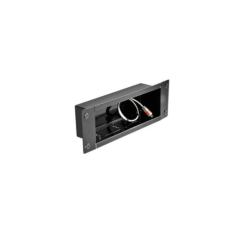 Peerless-AV Boîte accessoires murale de gestion de câbles et de stockage alimentation encastrée IBA3, noir