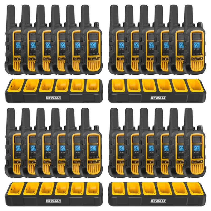 Dewalt Heavy Duty DXFRS800 Radio 24-Piece Set with 4 6-Port Chargers