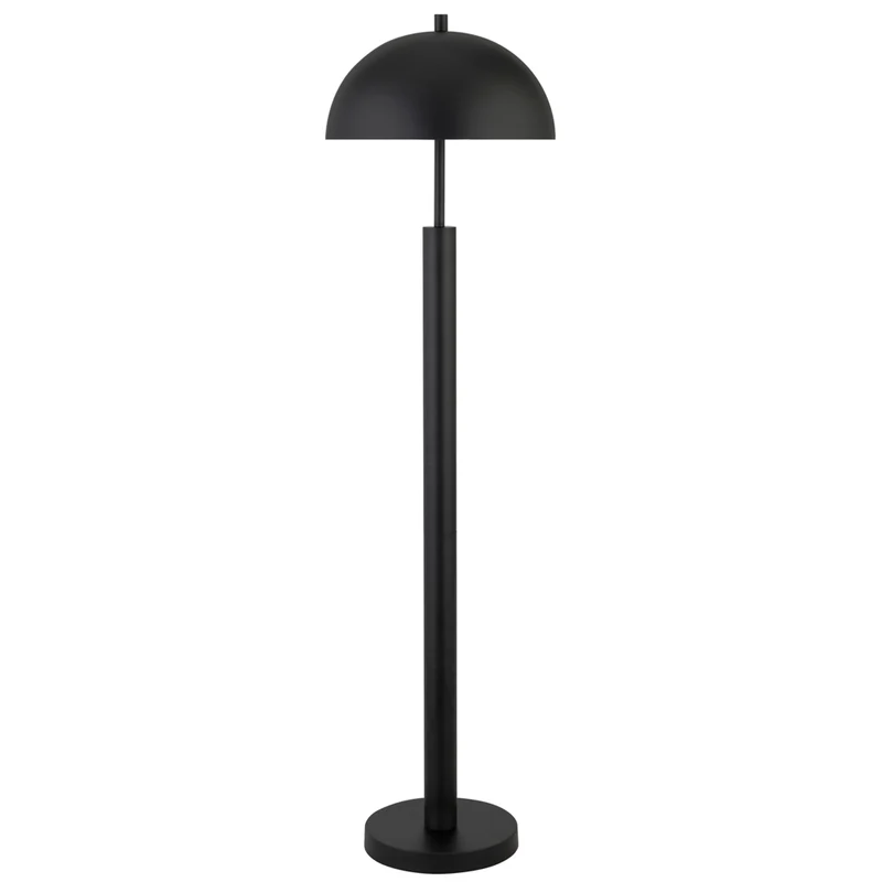 Hudson&Canal York 58" Tall Floor Lamp with Metal Shade - Blackened Bronze