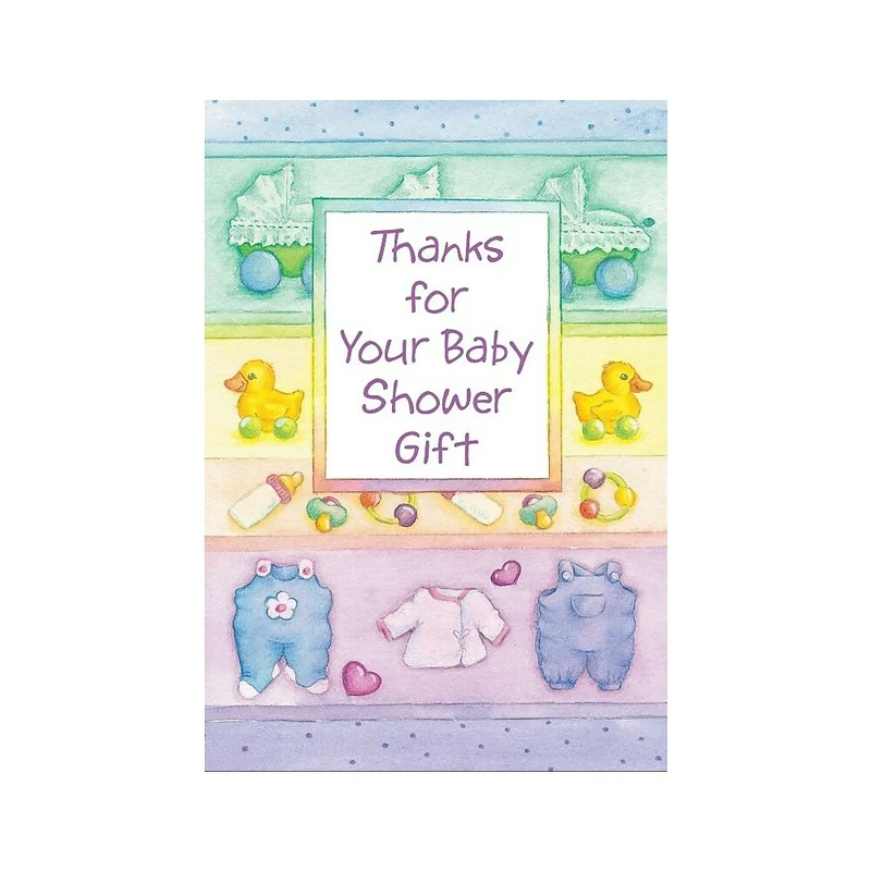 Thank You Cards, Thanks For Your Gift For Baby Shower Gift, 48 Notelet Cards