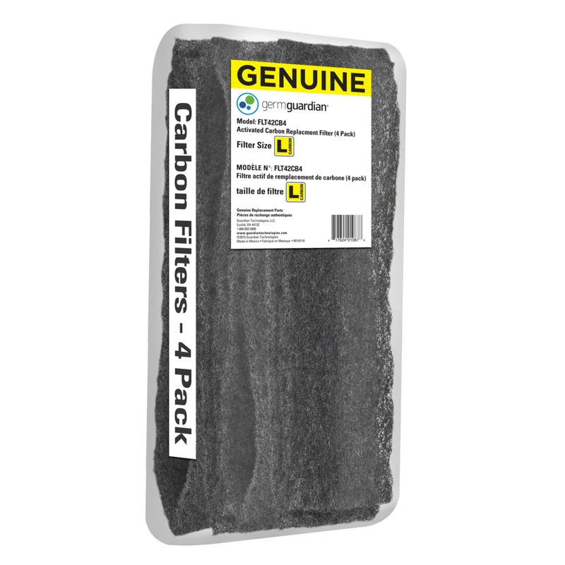 GermGuardian GENUINE Carbon Filter Replacements for 13.5-inch Air Purifiers - 4 Pack