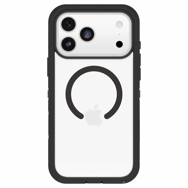 OtterBox Defender Pro XT Clear Compatible with MagSafe Case and Holster for iPhone 17 Pro Max - Dark Side Black