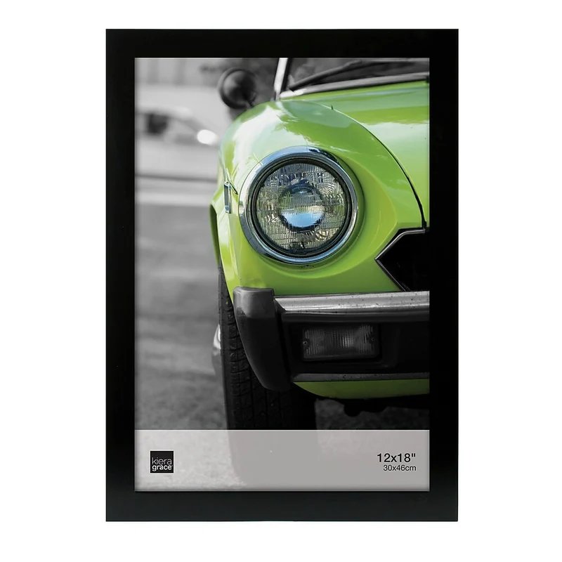 Nexxt – Cadre en bois Langford pour affiche avec vitre de protection en verre, 12 x 18 po, noir