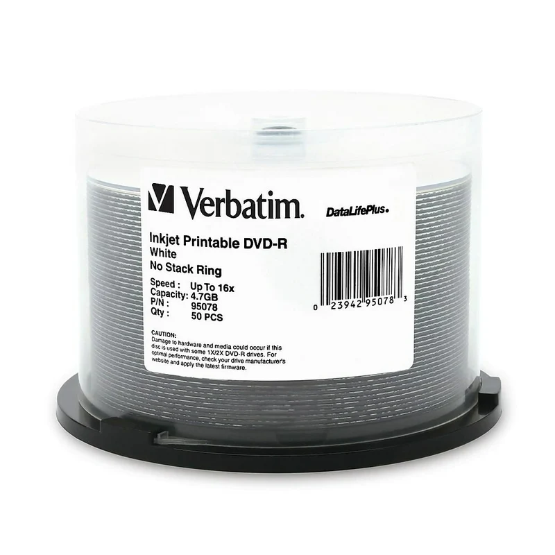 Verbatim – Disques Datalifeplus 16X DVD-R Media
