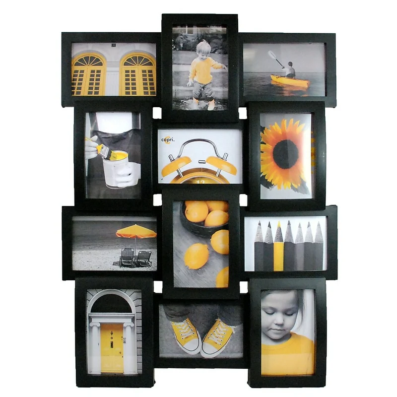 Nexxt – Cadre mural Curve pour collage photos, 4 x 6 po, noir