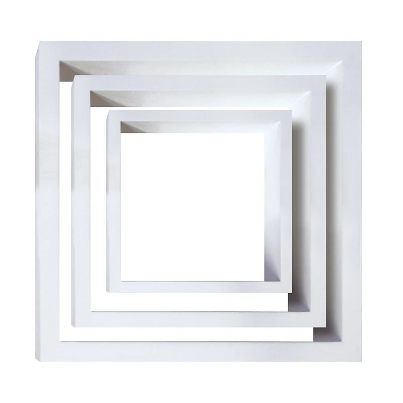 Nexxt –Tablettes murales Cubbi en bois, ensemble de 3, bois blanc