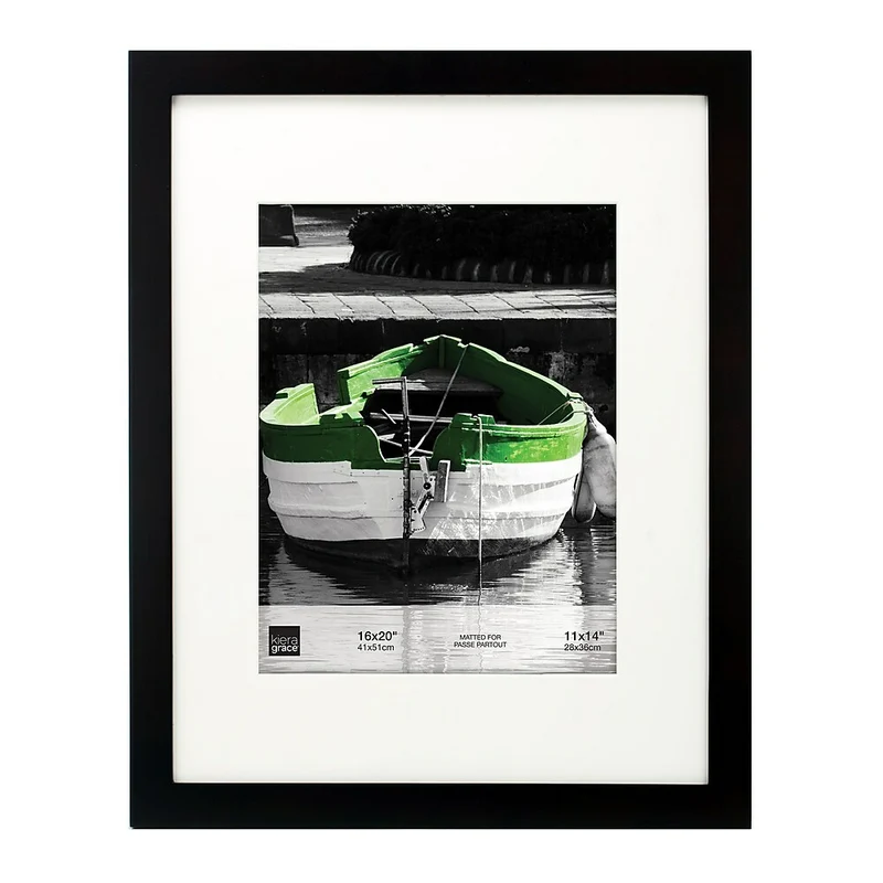 Nexxt – Cadre en bois Langford, 16 x 20 po, cadre interne de 11 x 14 po, noir