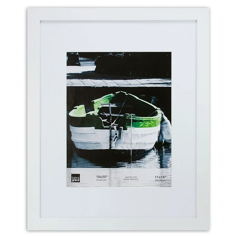 Nexxt Langford Wood Picture Frame, 16" x 20" Matted to 11" x 14", White (PH00383-6FF)