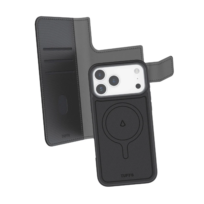 LBT 2-in-1 Switch Wallet folio Case for iPhone 17 Pro Max - Black