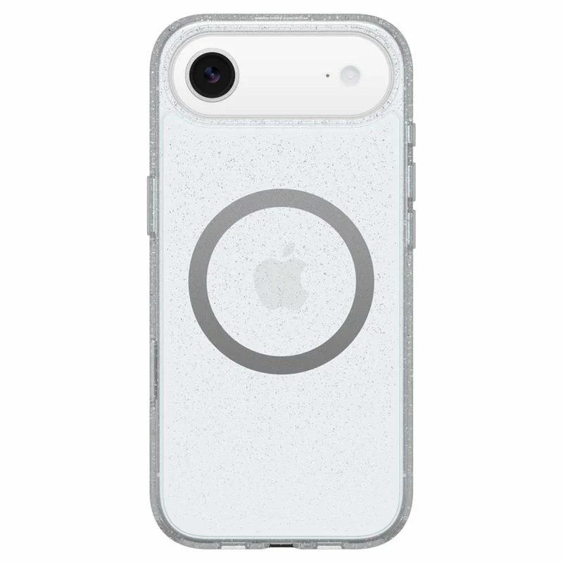 OtterBox Symmetry Clear Compatible with MagSafe Case with Camera Control for iPhone 17 Air - Stardust 3.0 with Blue Tint Clear