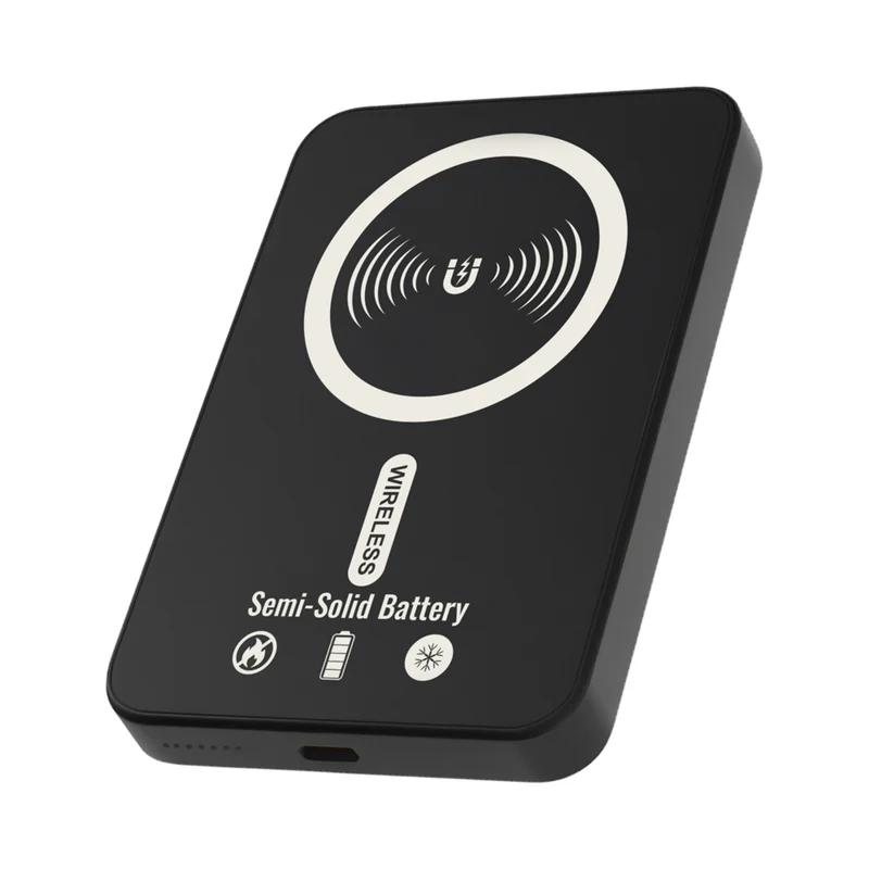 Uncaged Ergonomics Slim Magnetic Wireless 5000mah USB-C Power Bank - Black