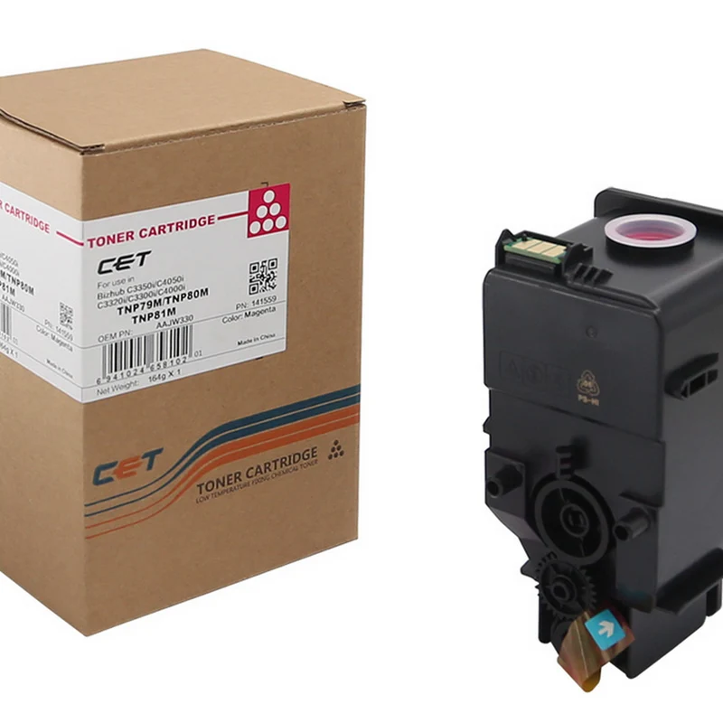 CET Konica Minolta Bizhub C3300i/3320i/3351i/4001i/4050i TNP79M/TNP80M/TNP81M Toner Cartridge - Standard Yield - Magenta