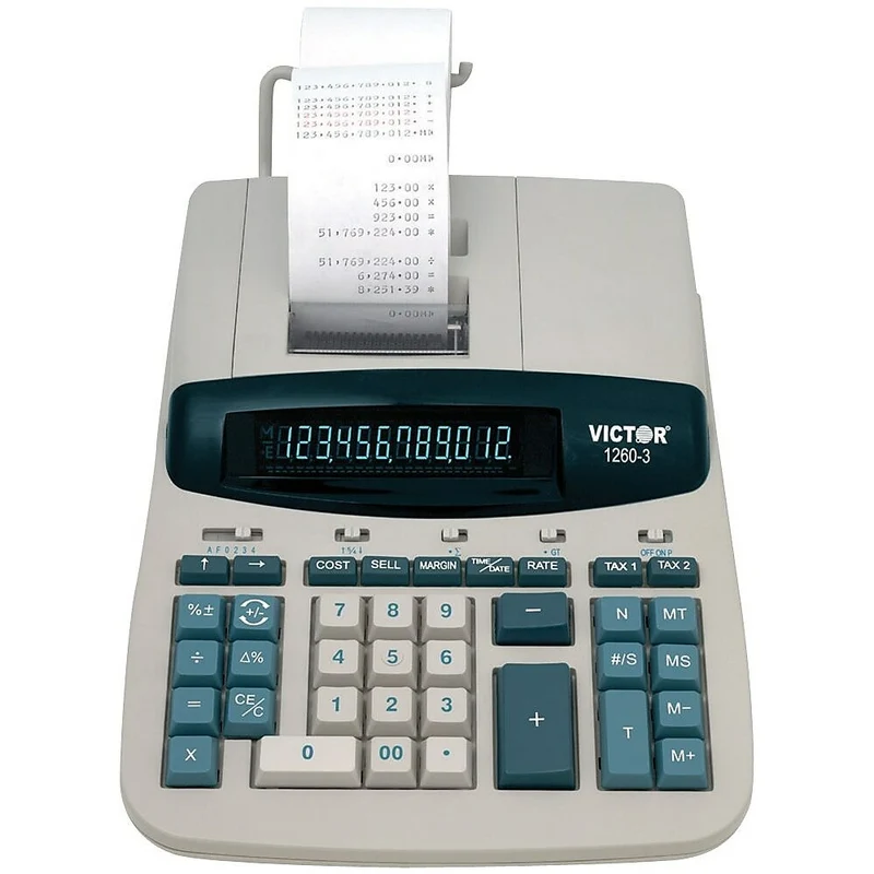 Victor - Calculatrice imprimante commerciale robuste 12603 à 12 chiffres