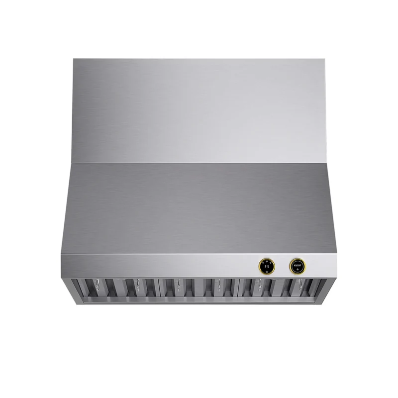 KUCHT KRH360-GL-C 36" 900 CFM Wall Mounted Range Hood with Digital Controls - Stainless Steel/Gold