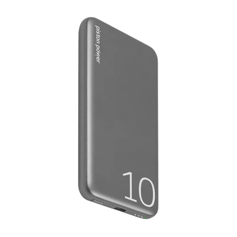 LOGiiX Piston Power 10000 mAh Banque d'alimentation en aluminium - Gris graphite