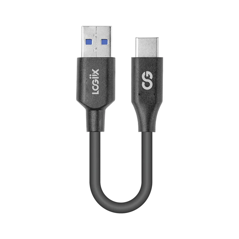 LOGiiX Sync & Charge USB-A to USB-C 15cm - Black