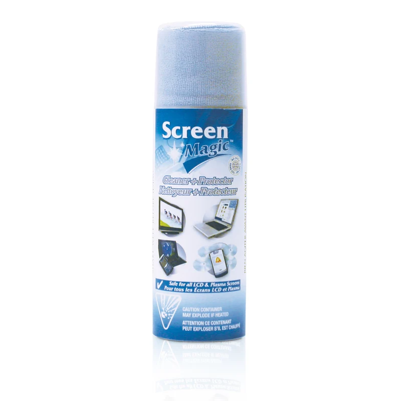 Screen Magic Cleaning Spray and Cloth, 16 oz. Spray and 12" x 12" Cleaning Cloth