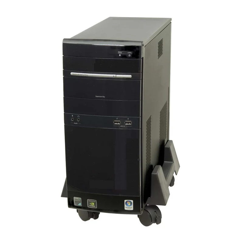 DAC MP-63-BLK - Support mobile rectangulaire pour unité centrale, doté de roues, noir