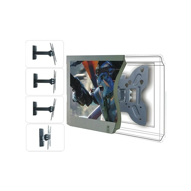 TygerClaw – Support mural à mouvement complet pour téléviseur à écran plat, 14 à 40 po (LCD5305BLK)