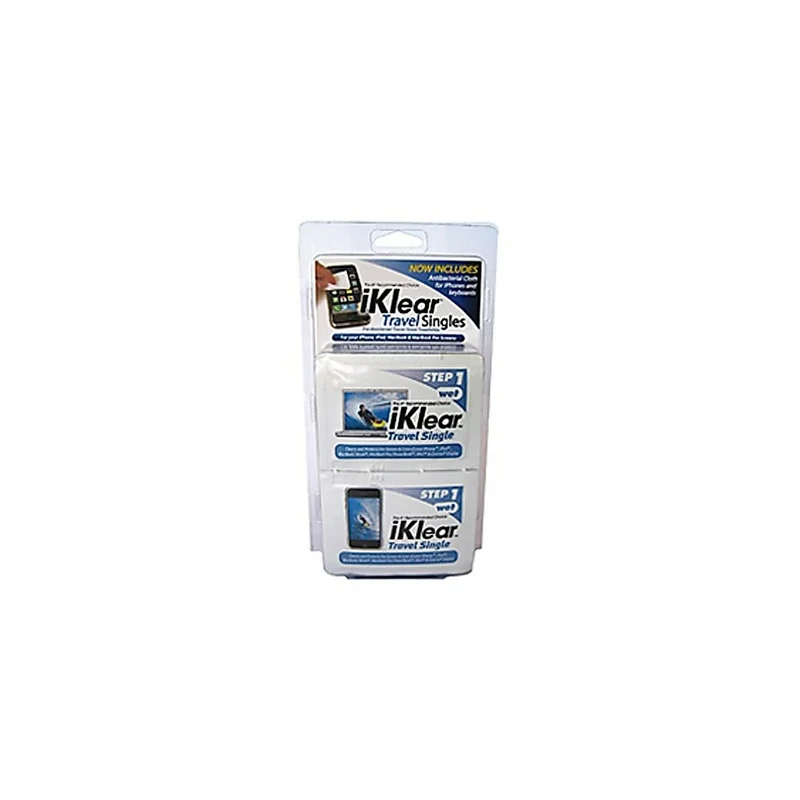 iKlear – 20 lingettes Travel Singles IK-TS20, avec chiffons